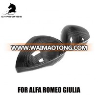 FIT FOR ALFA ROMEO GIULIA CARBON REAR VIEW MIRROR COVER 1 PAIR 2016+